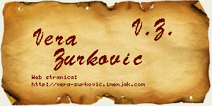 Vera Zurković vizit kartica